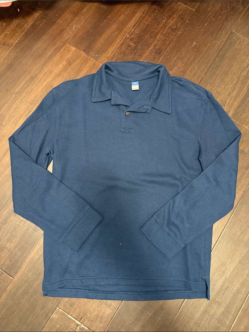 Old Navy Navy Long-Sleeve Polo Shirt